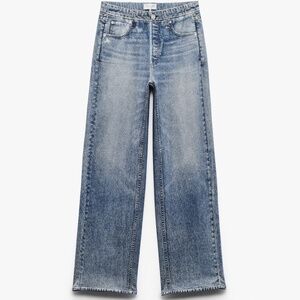 Rag and bone sweatpant wide leg jeans - medium/light blue wash